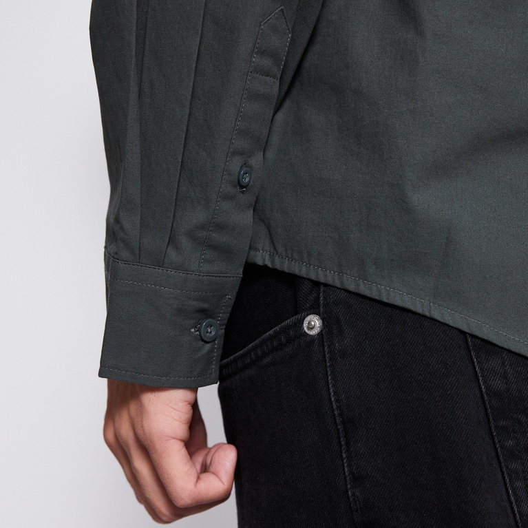 Boxy shirt "Richard" Dark Green